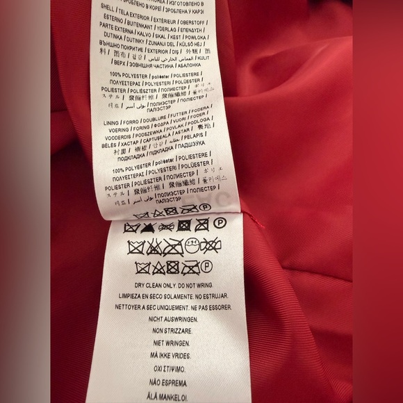 GUESS Burgundy Faux Fur Star Coat (XS) - Picture 7 of 7